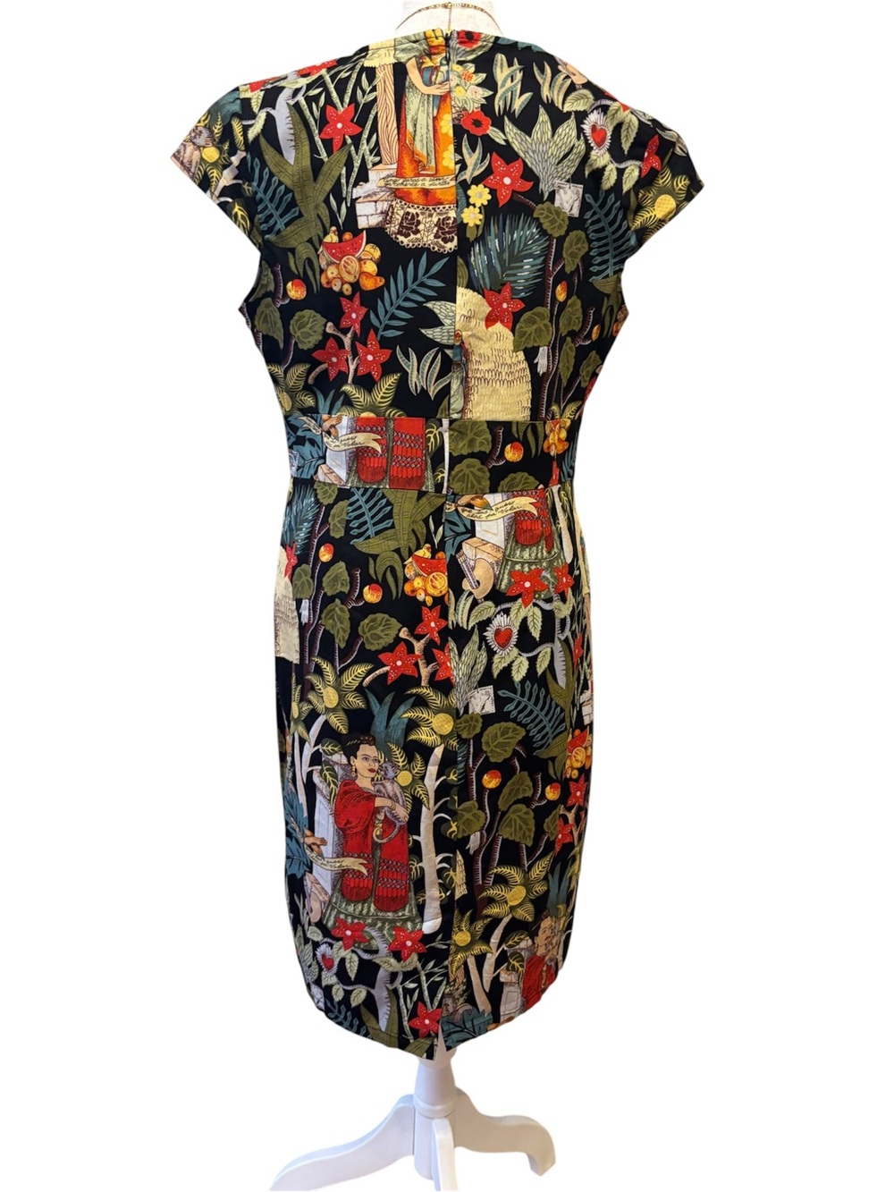 Grace Karin Frida Black Floral Tropical Print Dress-NWT - Picture 3 of 9